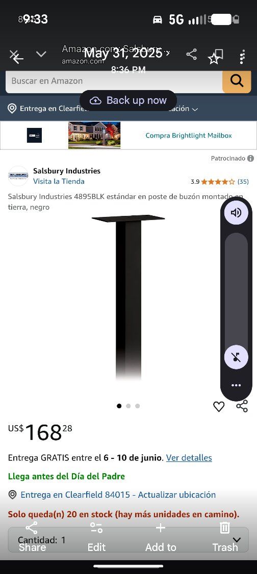 NEW IN BOX. HEAVY DUTY MAIL BOX POST
