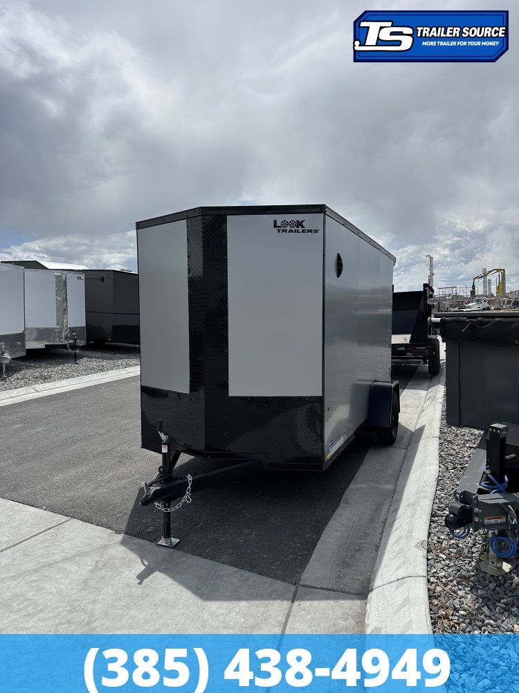 6x12 Look ST DLX Enclosed Cargo Trailer - 6'6" Interior - 3.5K GVWR - .080 PolyCor, Black Out Package, Rear Spoiler w/ Load