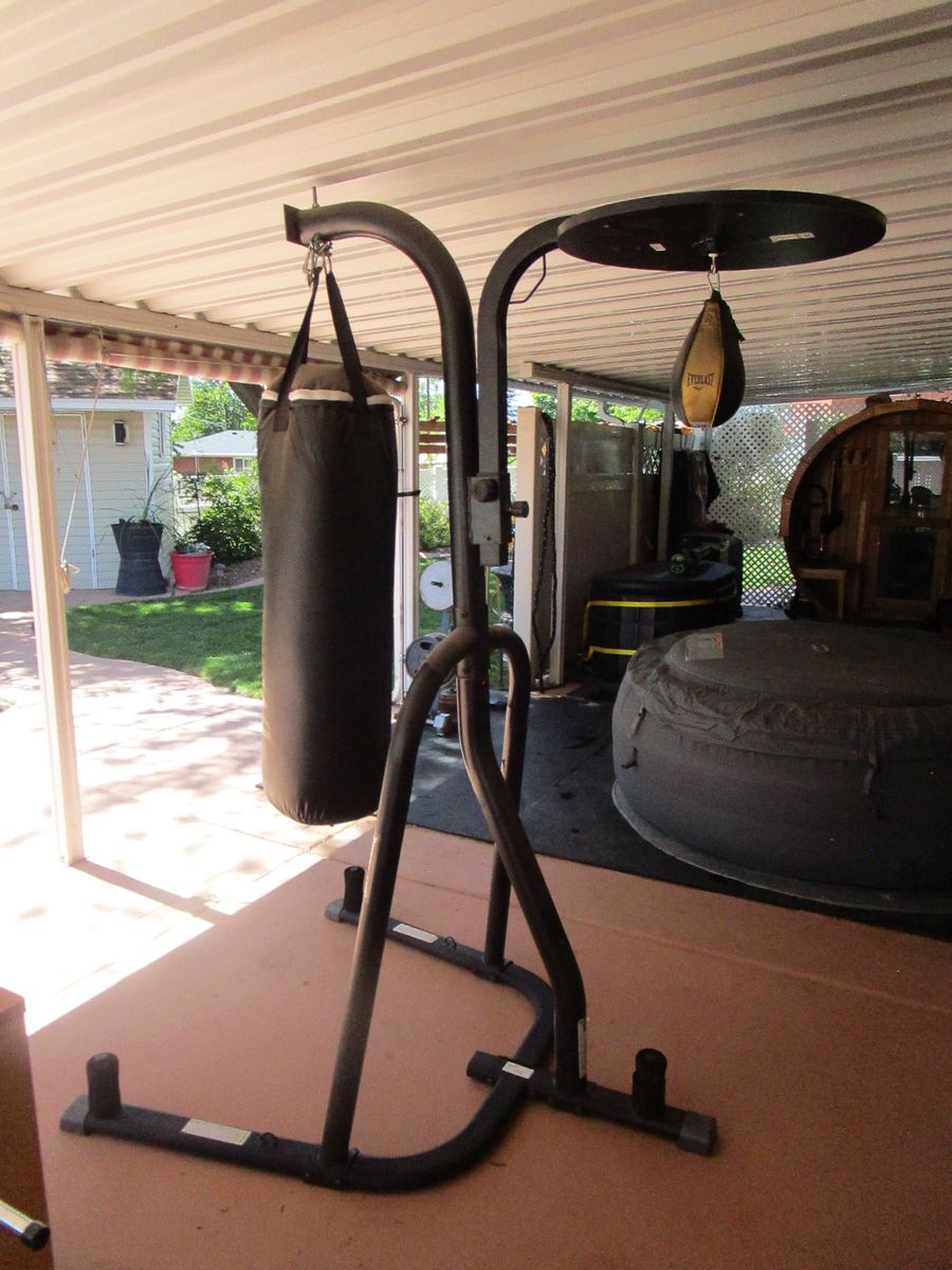 Boxing Everlast Heavy Bag w/ Stand & Speed Bag Platform - $100