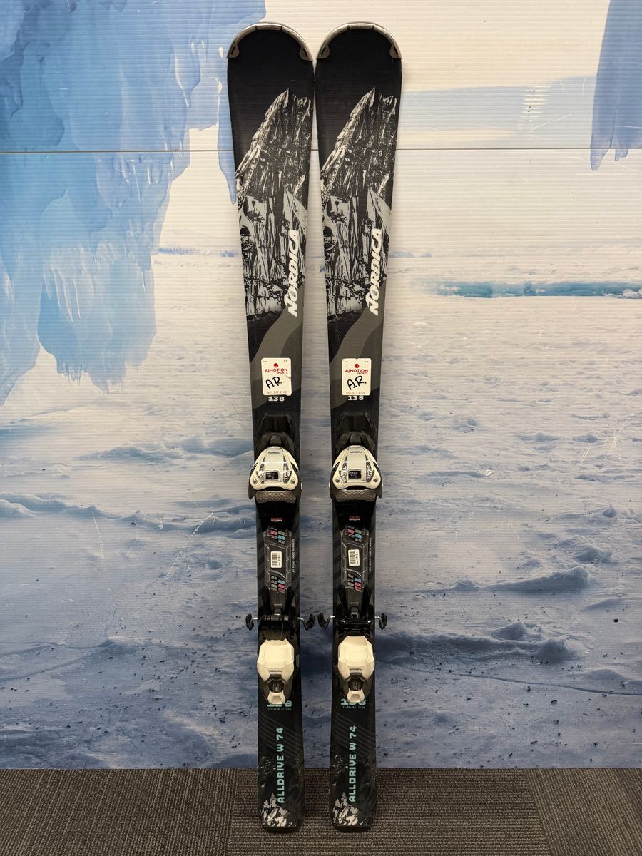 Used 2024 Nordica Alldrive 74 138cm Skis w/Marker TP2 10 Bindings