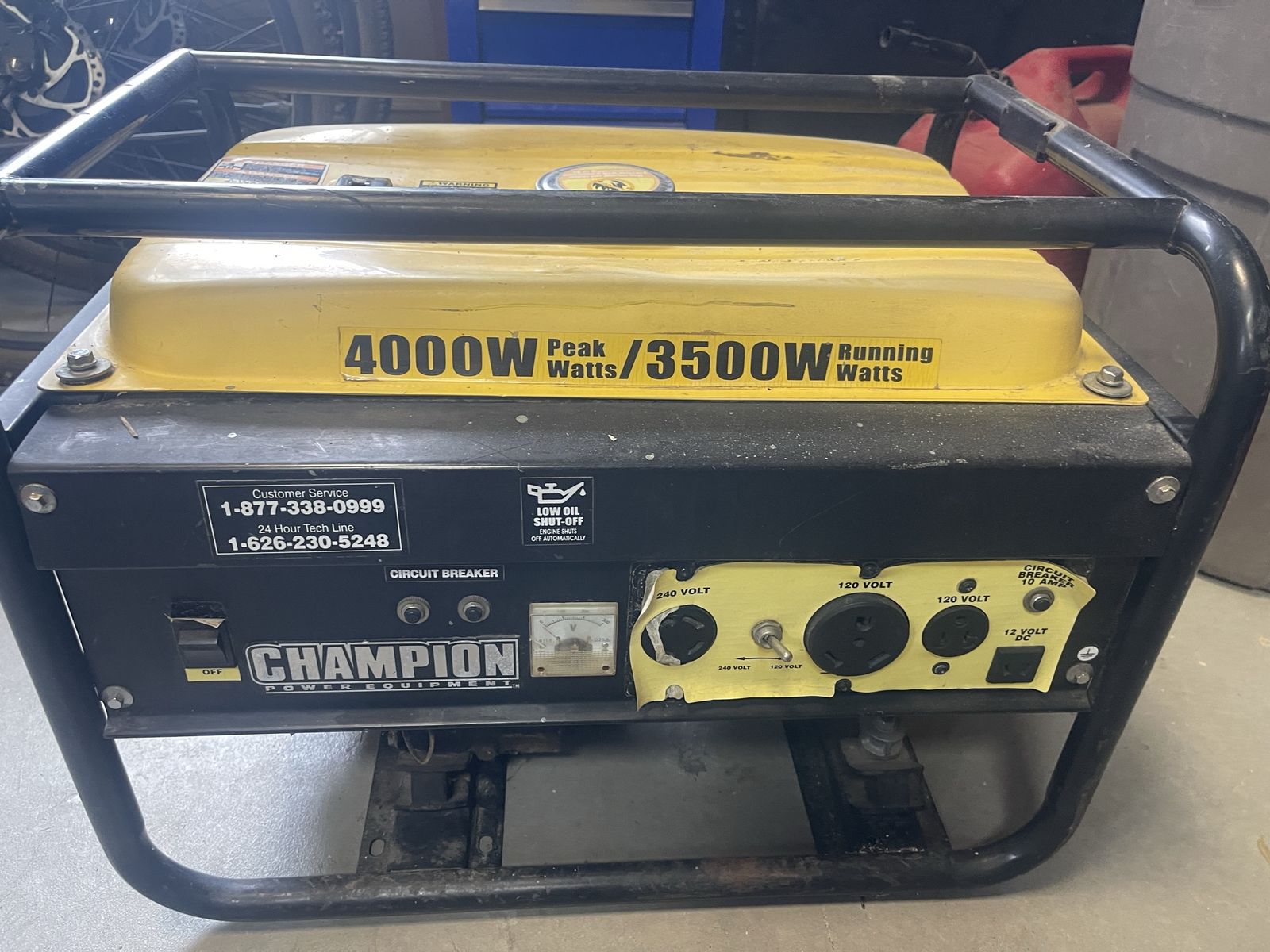 Champion 4000W Peak / 3500W Running Portable Power Equipment Generator 6.5HP