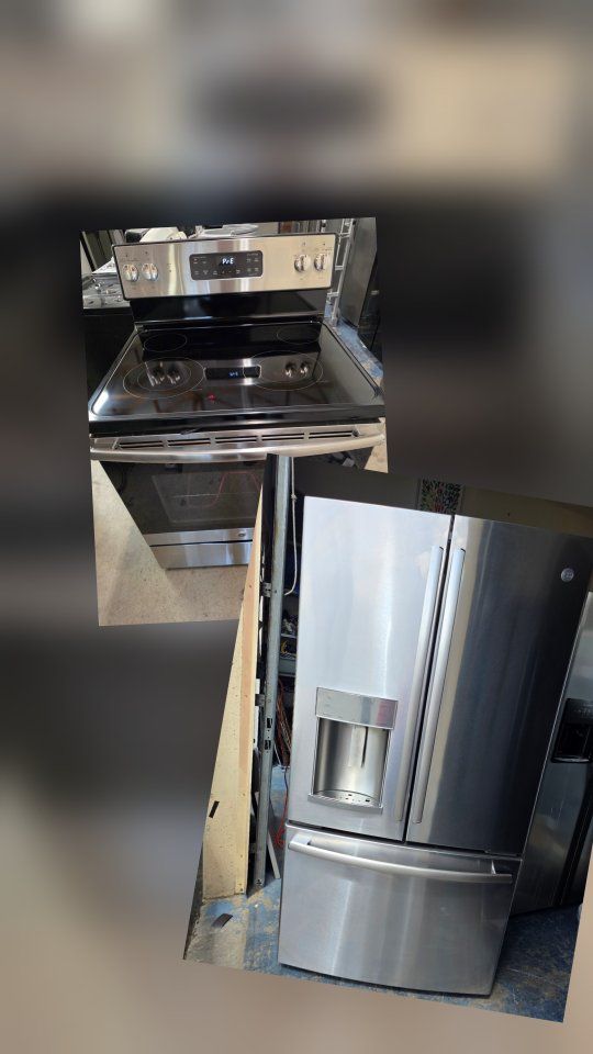 Ge refrigerator & electric stove