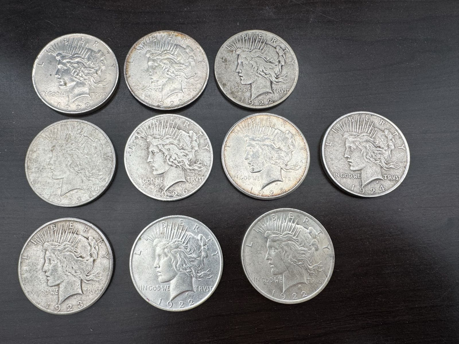US Peace Silver Dollar Coin Lot - 10 Coins, OBO!!