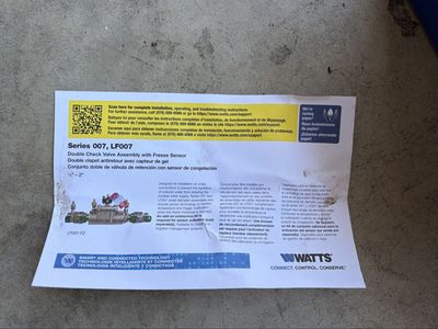 Backflow Double Check Valve
