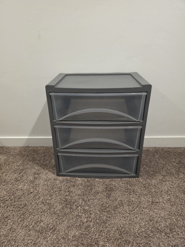 3 Drawer Plastic Storage