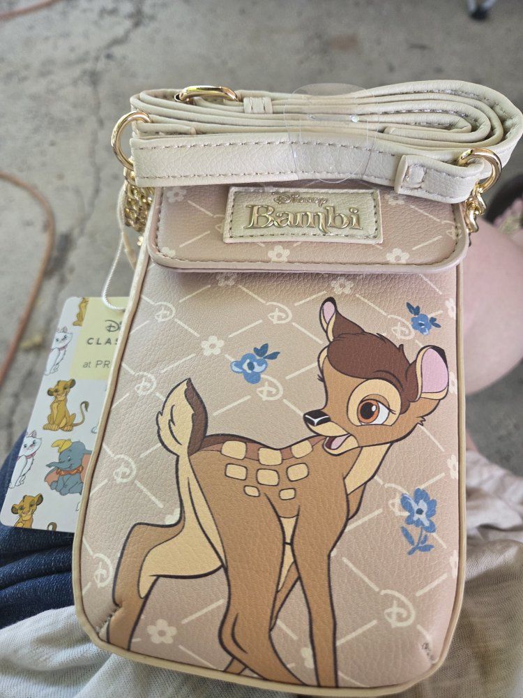 Disney Bambi Crossbody Bag - Beige with Disney Characters & Bambi Design