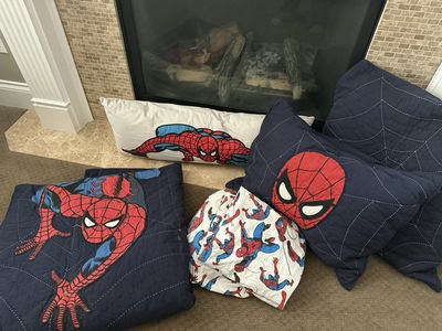 Pottery Barn Twin Bed SPIDERMAN BEDDING