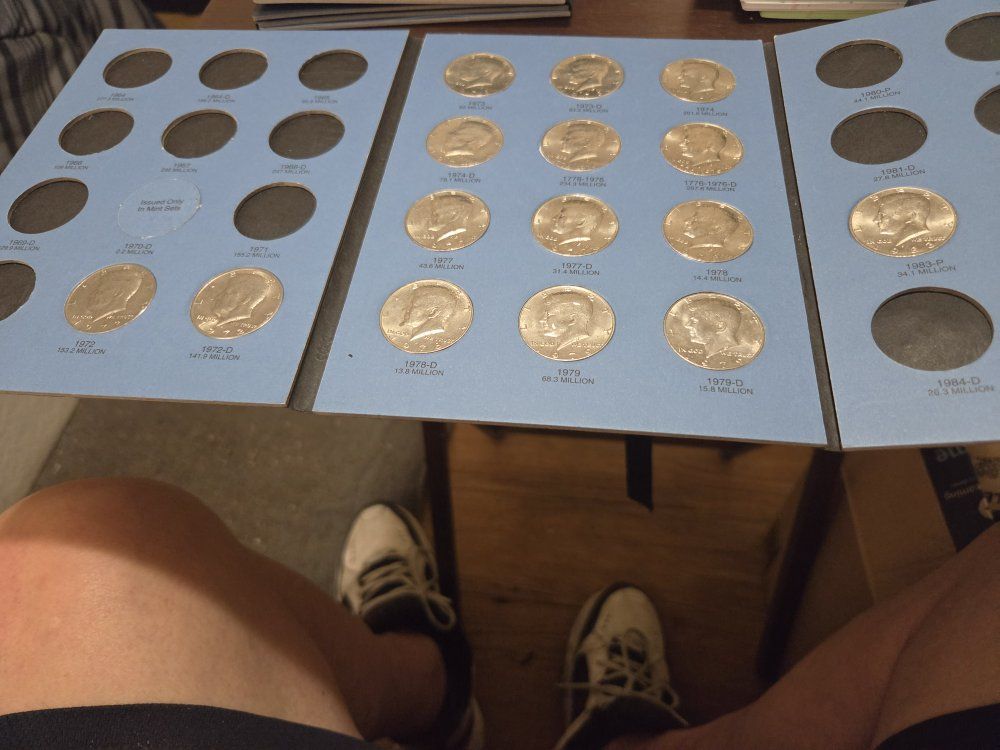 Kennedy half dollars 15 plus book or 3dollars each