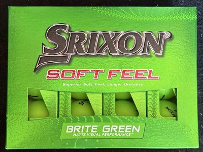 Srixon Soft Feel Brite Green Matte Visual Performance Golf Balls - 12 Pack (New)