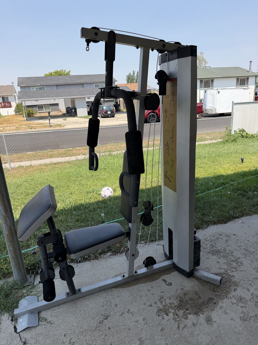 Weider 1120 Home Gym System with Weight Stack and Preacher Curl
