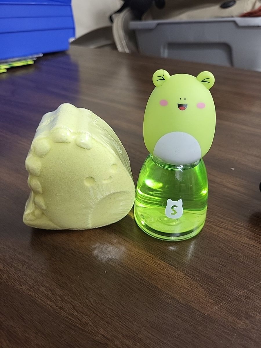 Yellow Dino Bath Bomb & Frog Air Freshener Set - New, Fun Scented Combo
