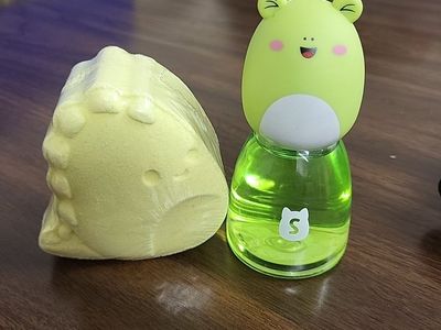 Yellow Dino Bath Bomb & Frog Air Freshener Set - New, Fun Scented Combo