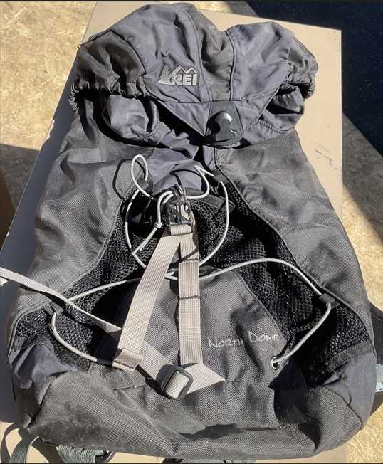 Vintage REI North Dome Hiking Backpack Dark Gray Daypack