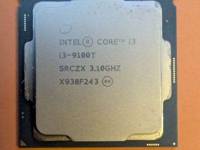 Intel core i3-9100T SRCZX 4 cores 4 threads 3.10 GHz LGA1151