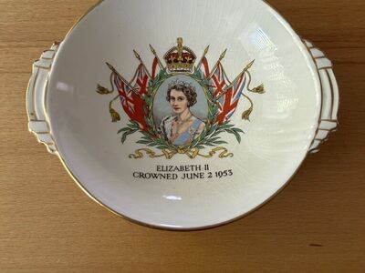Vintage Queen Elizabeth II China Dish