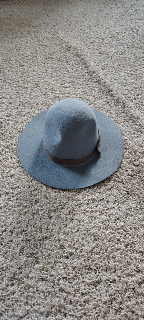Brixton Supply Co. Blue Felt Wide-Brim Hat - Size XS (54CM)