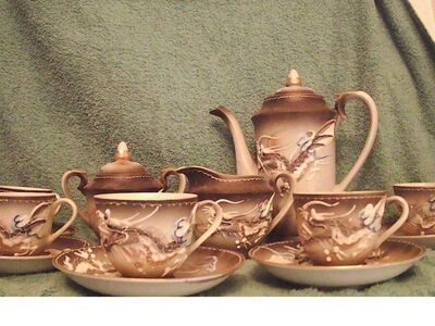 JAPANESE KUTANI DRAGONWARE MORIAGE STYLE Tea Set