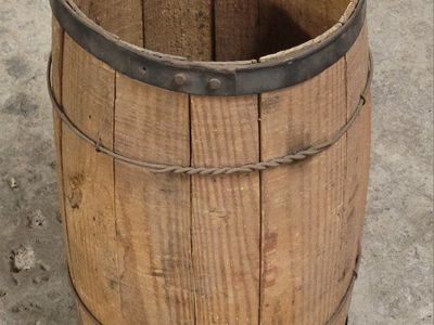 Vintage Wooden Nail Barrel