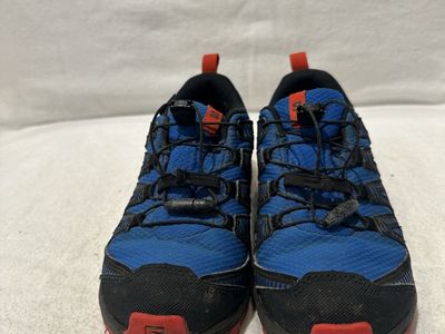 Salomon youth size 1 XA Pro blue waterproof, textile trail shoes