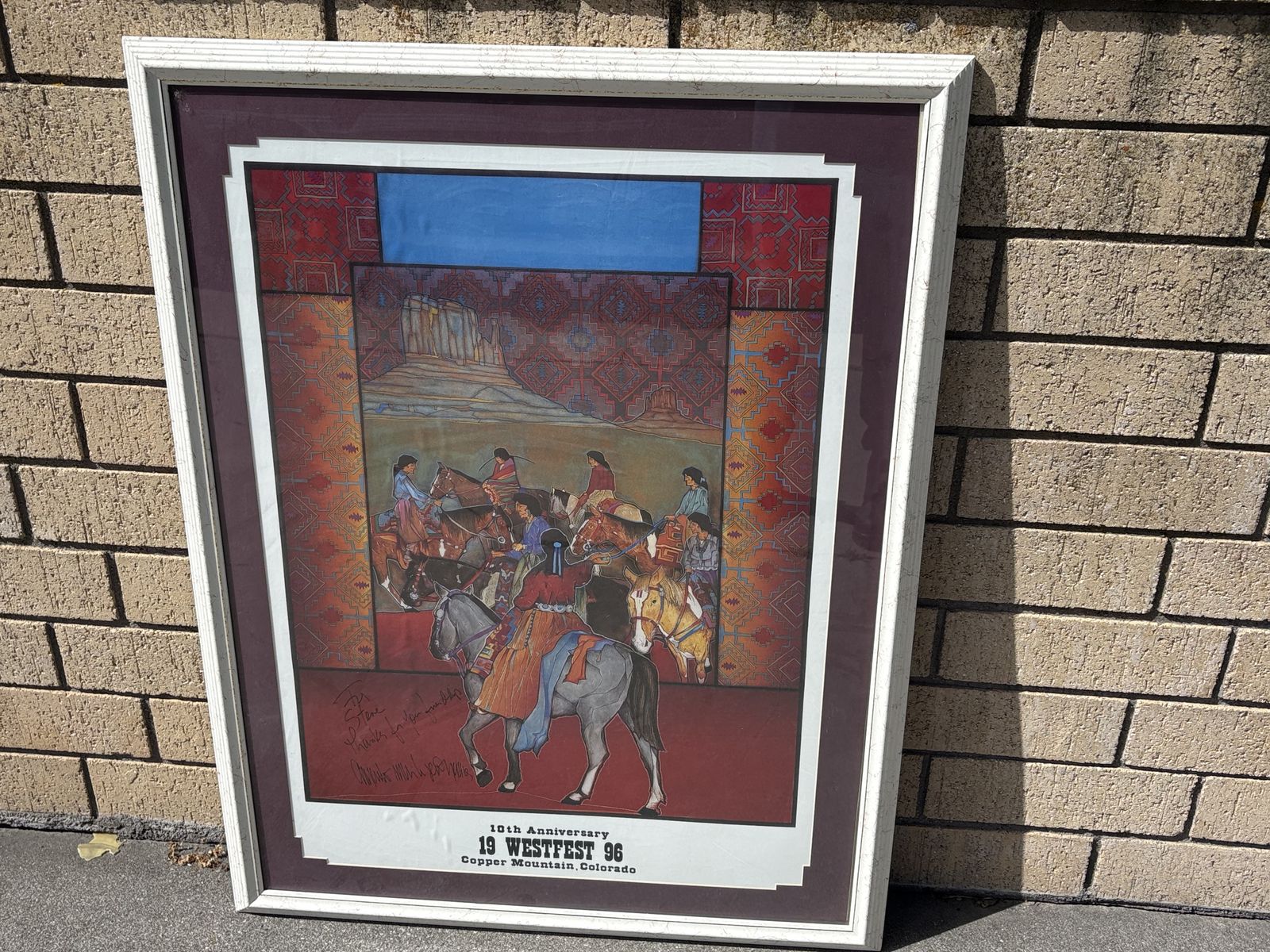 Beautifully  framed (and signed) art print by artist Amado Peña, southwestern, vintage