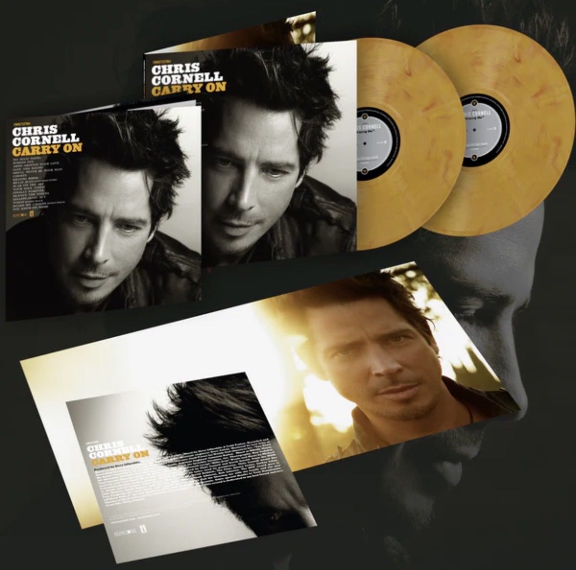 Chris Cornell-Carry On-IVC Edition-X/3000-Heliacal Sun Colored Vinyl-2LP + 20pg Booklet & Extra Booklet-Numbered-NEW