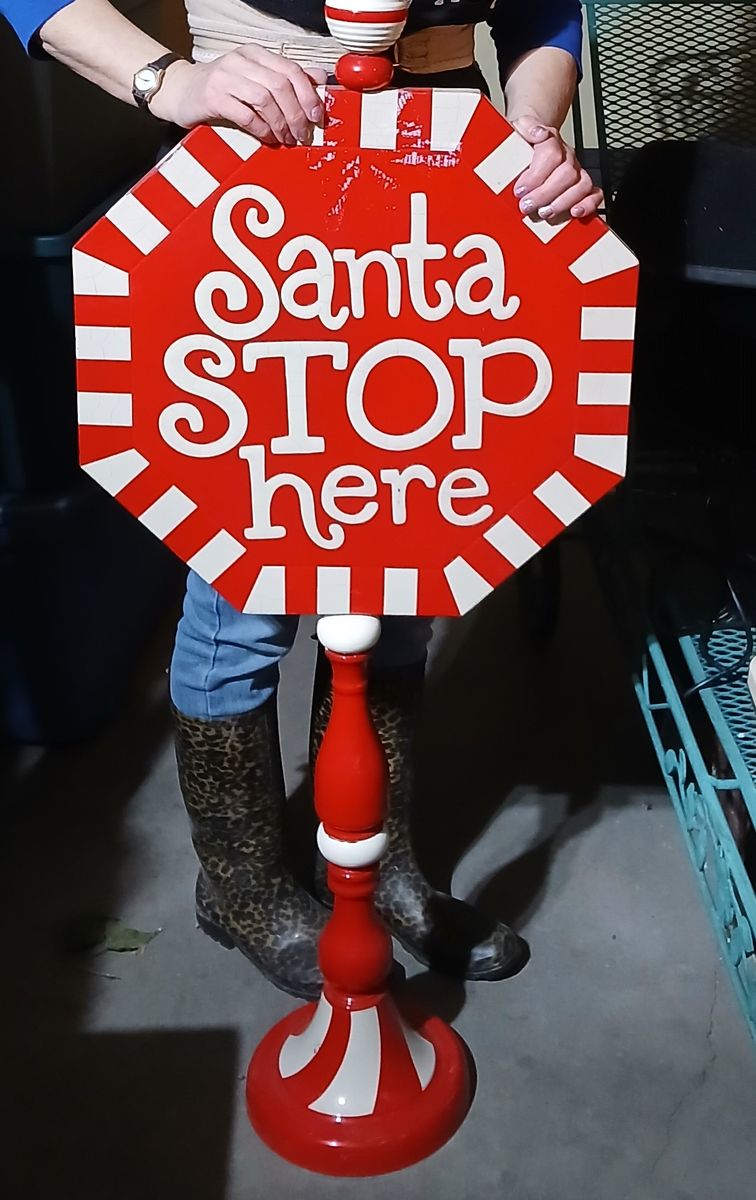 Vintage Santa Sign