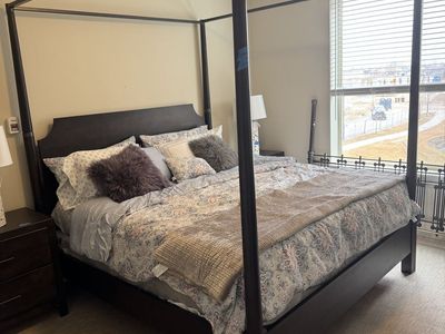 New KING Canopy Bed and Two Bedside Stands