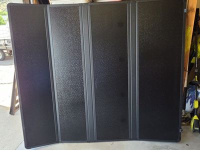 black hard truck bed cover 4 fold