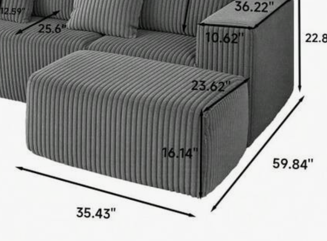 New in Box - Rolled Foam Ottoman