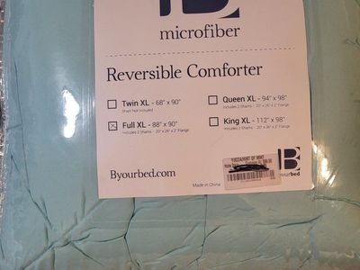 Byourbed Microfiber Reversible Comforter - Full XL, Aqua