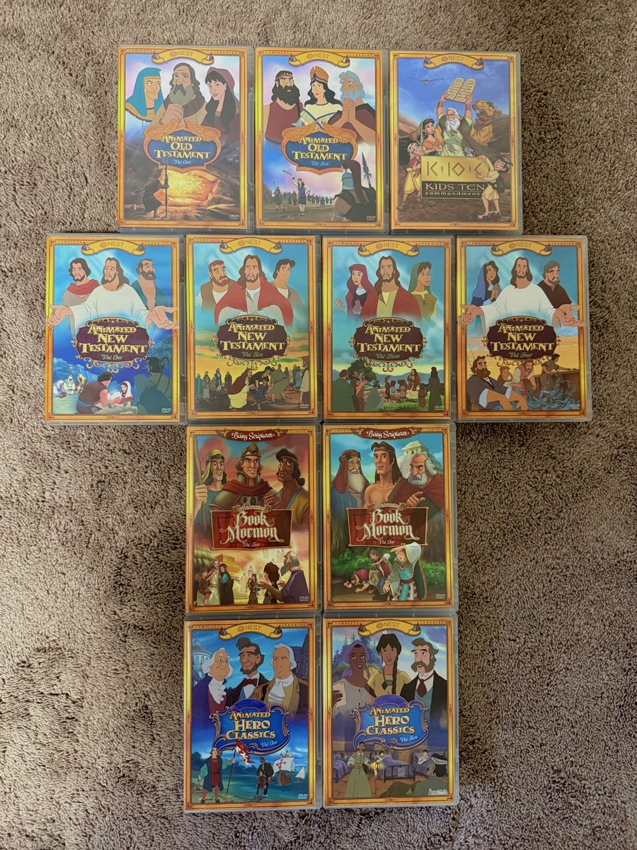 Nest Animated Stories DVD Collection Old New Testament Book of Mormon Hero Classics LDS