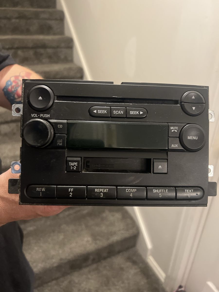 OEM Ford single Disc CD & Cassette Radio Stereo Head Unit 5L3T-18C868-AD