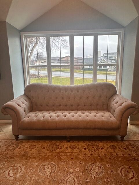 Herringbone Tufted Sofa