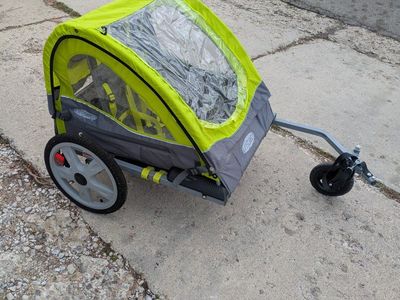 in step 2 in 1 bike trailer/walk behind