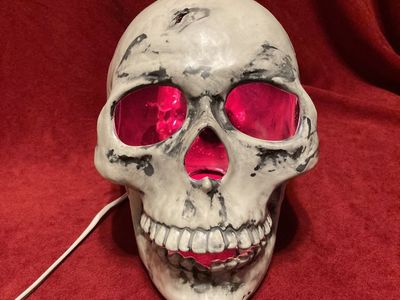 Vintage Ceramic Light Up Skull Head