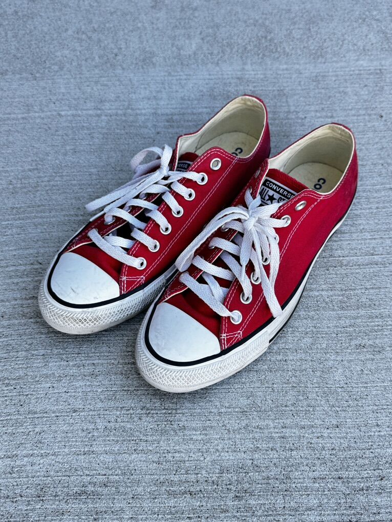 Converse Red Mens Size 9 / Womens Size 11