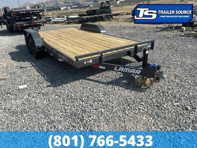 7x16 Lamar CE Flatbed Car Hauler Trailer - 7K GVWR - Dovetail