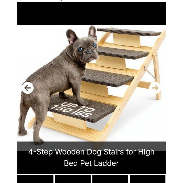 Wooden 4 step Pet Stairs (NEW)