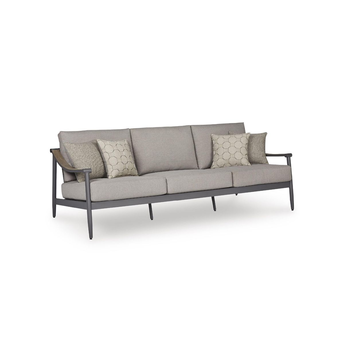 New in box! Signature Design by Ashley North Island Modern Nuvella Weather Resistant Outdoor Sofa with Cushion.