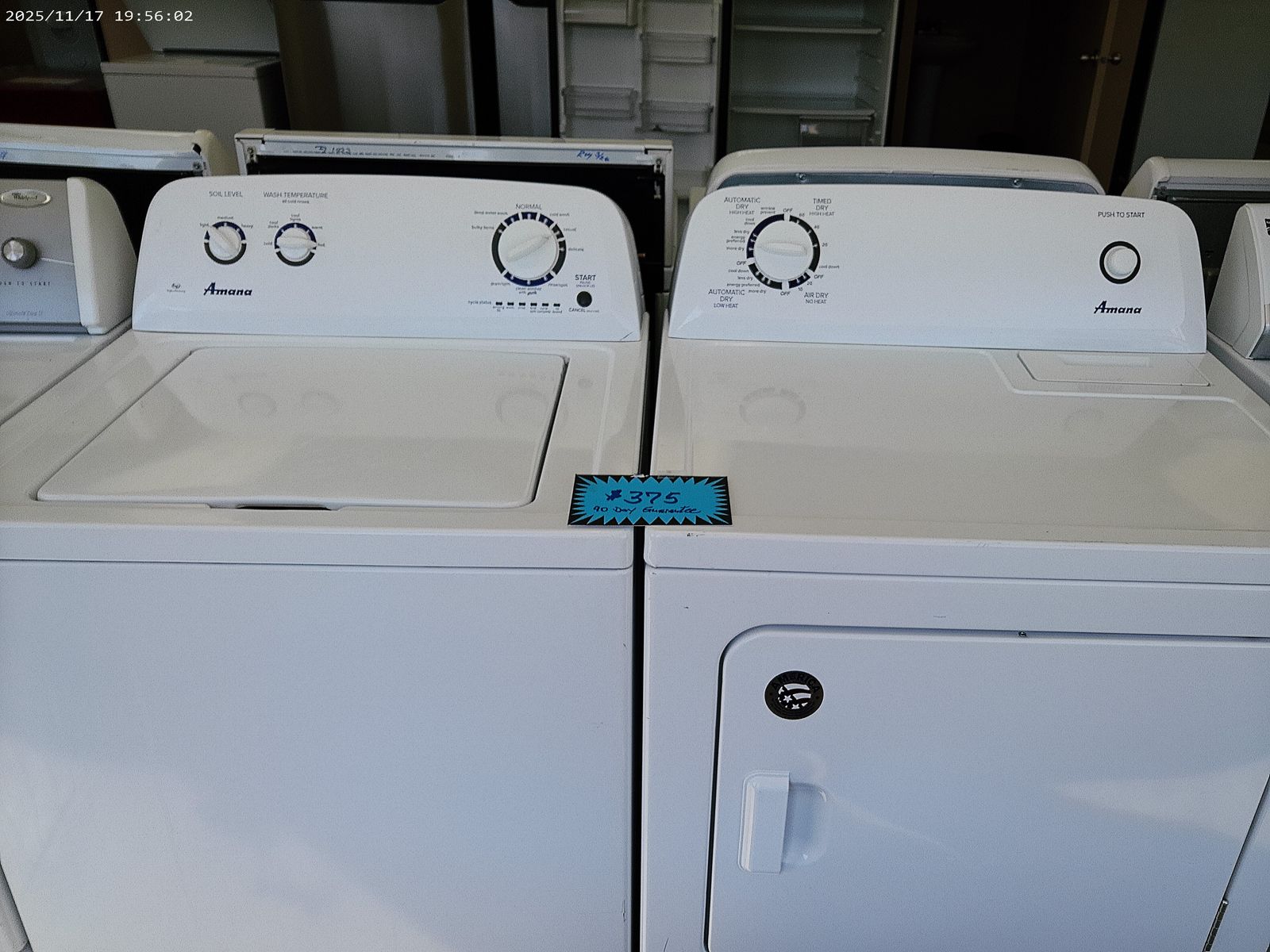 Whirlpool HE Top Load Washer and Dryer~90 Day Guarantee~With Agitator