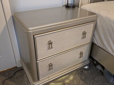 modern glam night stand dresser set