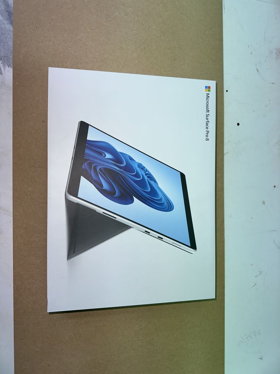Cracked Microsoft Surface Pro 8 tablet has 11th Gen Intel Core i5 processor, 8GB RAM, and 128GB storage. Includes Windows 11 Hom