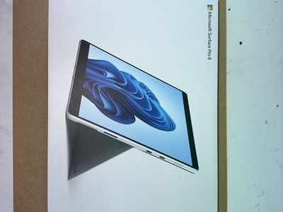 Cracked Microsoft Surface Pro 8 tablet has 11th Gen Intel Core i5 processor, 8GB RAM, and 128GB storage. Includes Windows 11 Hom