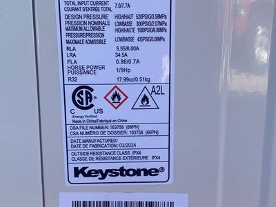 New A/C. Windows Keystone KSTAT14-2D In-Wall Type Air Conditioner 14000/13600 BTU/h 230/208V not. Kid. Windows
