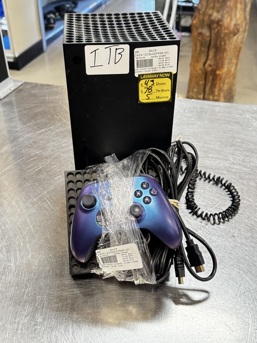 Microsoft Xbox Series X 1TB Console - Black with Custom Blue/Purple Controller