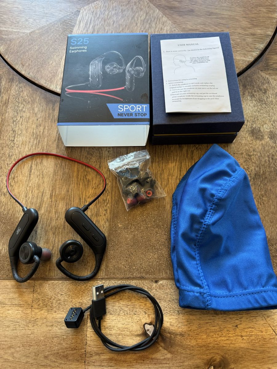 IP68 Waterproof S25 Swimming Ear Buds/Headphones