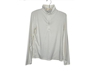 Straight Down Golf Soft Half Zip Long Sleeve Pullover Ecru Cream Women's Small