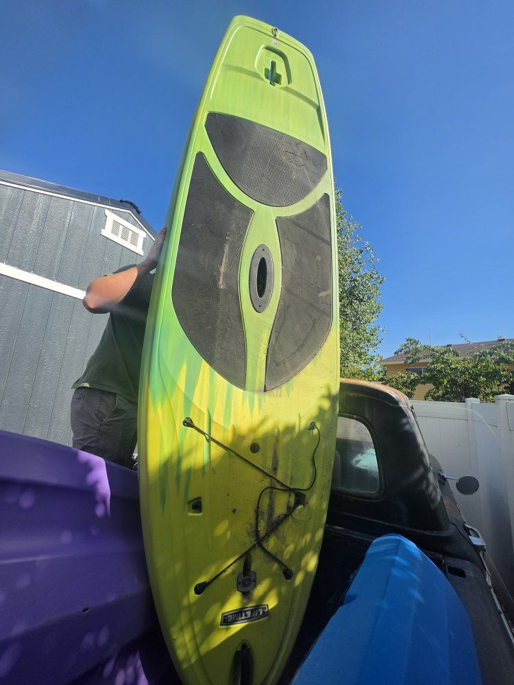 Lifetime Lime Green Hard Stand Up Paddle Board SUP with Fin