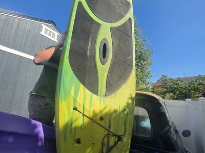 Lifetime Lime Green Hard Stand Up Paddle Board SUP with Fin