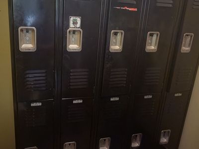 School Lockers Black Set of 10 lockers